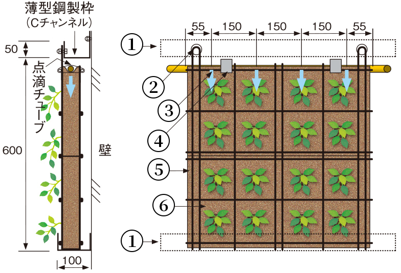 ユニット型壁面緑化システム Ｃaverde ～カベルデ～